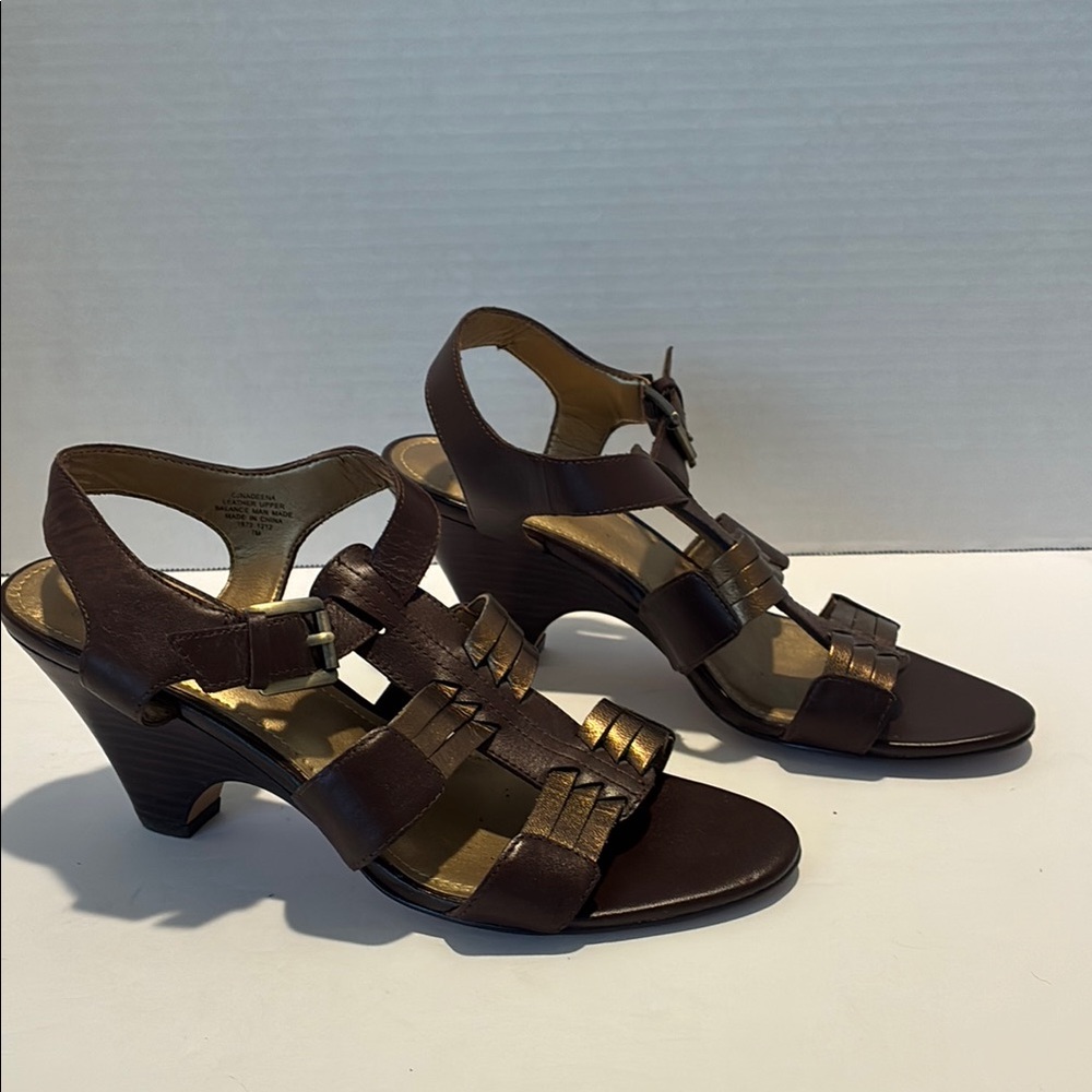 Joan & David two tone sandals
Brown and bronze colored
Size 7M  women’s